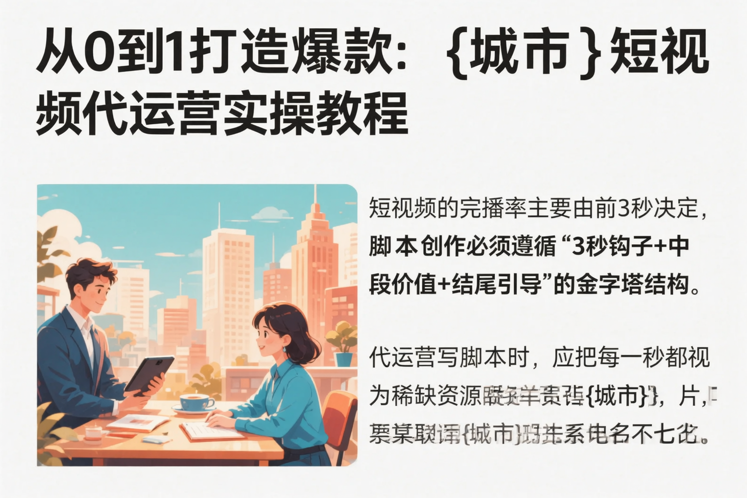 从0到1打造爆款：资阳短视频代运营实操教程