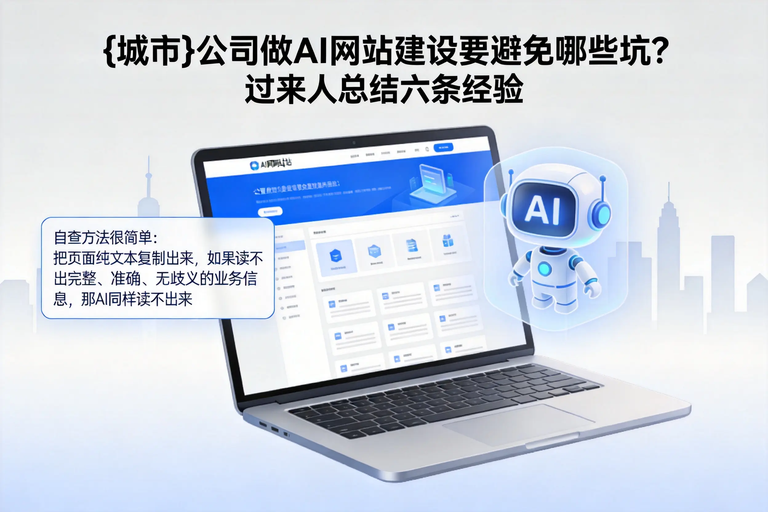 资阳公司做AI网站建设要避免哪些坑？过来人总结六条经验