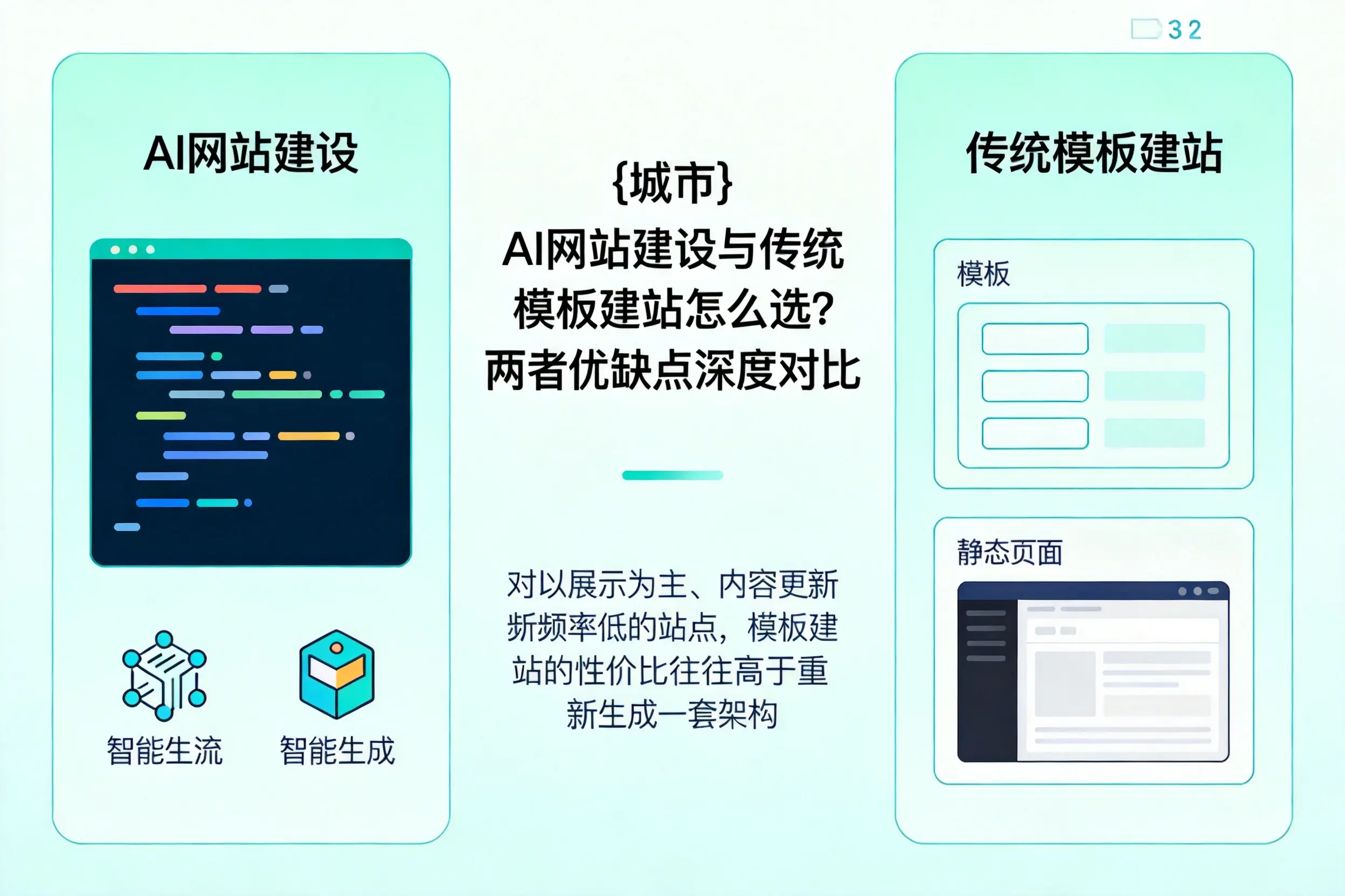 资阳AI网站建设与传统模板建站怎么选？两者优缺点深度对比