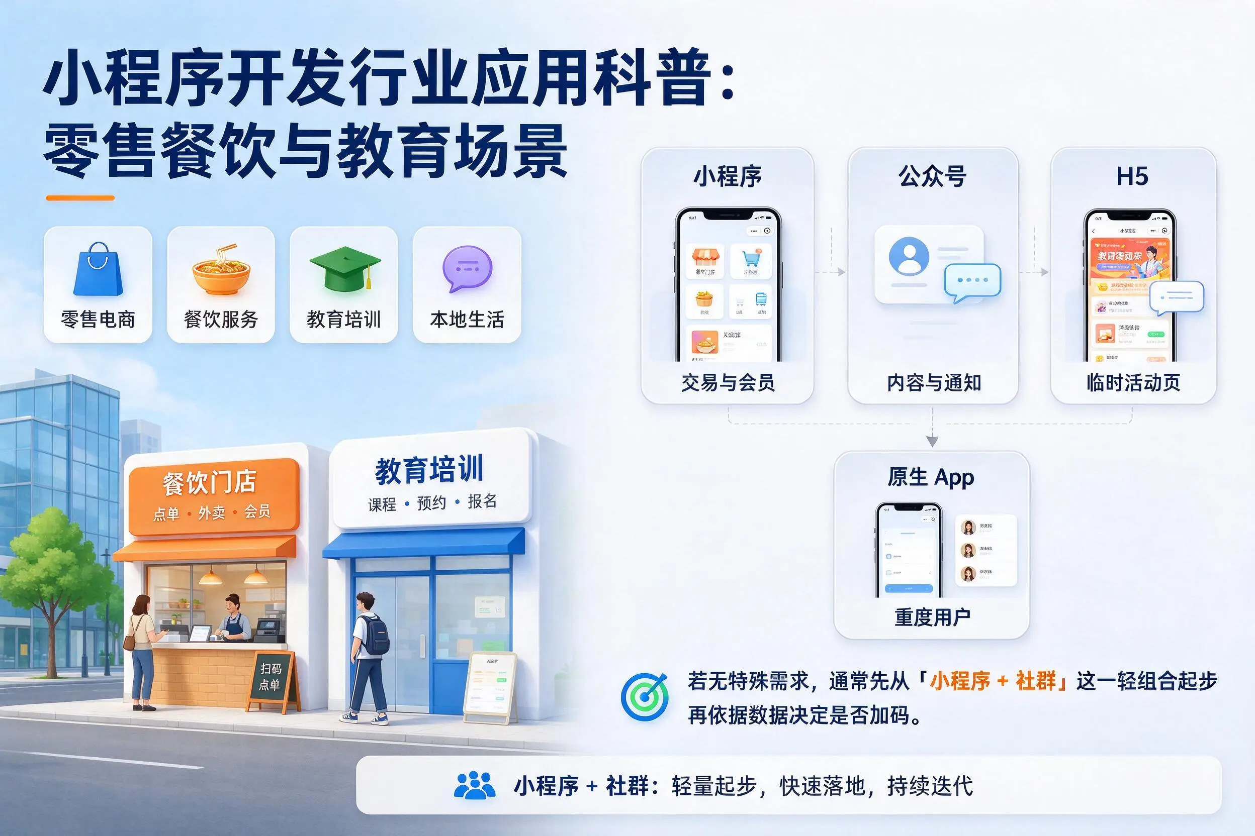 资阳小程序开发行业应用科普：零售餐饮与教育场景