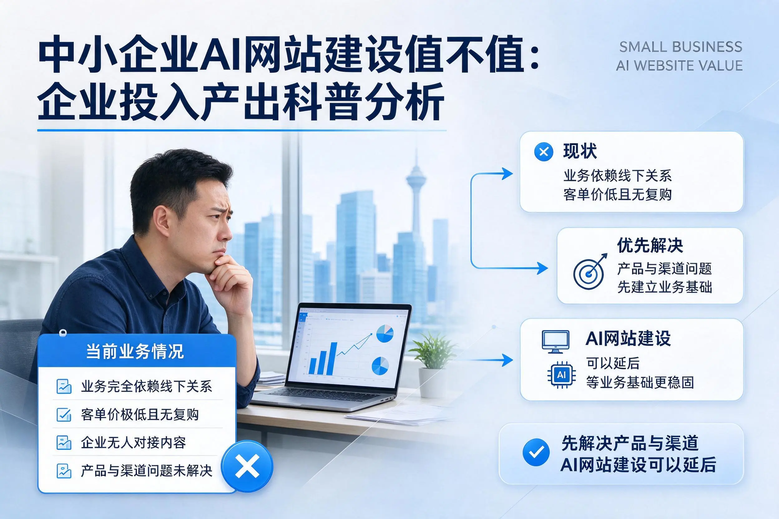 中小企业AI网站建设值不值：资阳企业投入产出科普分析